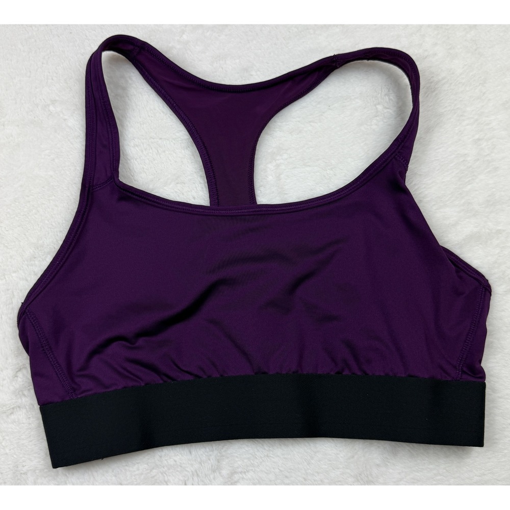 Victoria Sport Purple Black Racerback Sports Bra Medium